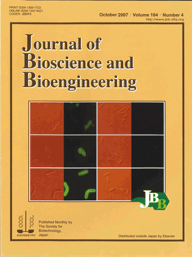 Journal of Bioscience and Bioengineering Vol. 104, No. 4  (October 2007)  Cover