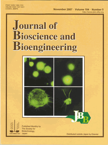 Journal of Bioscience and Bioengineering Vol. 104, No. 5  (November 2007)  Cover