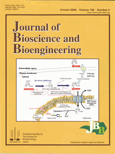 Journal of Bioscience and Bioengineering Vol. 106 No. 4  (October 2008)  Cover