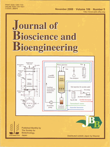 Journal of Bioscience and Bioengineering Vol. 106 No. 5  (November 2008)  Cover