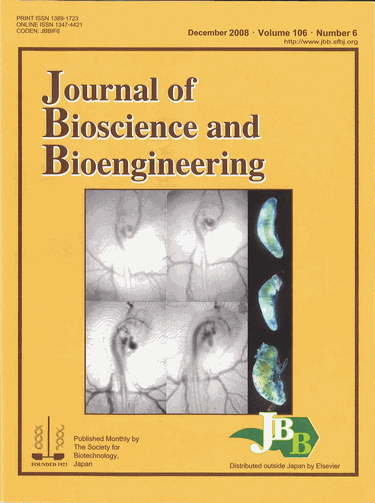 Journal of Bioscience and Bioengineering Vol. 106 No. 6  (December 2008)  Cover